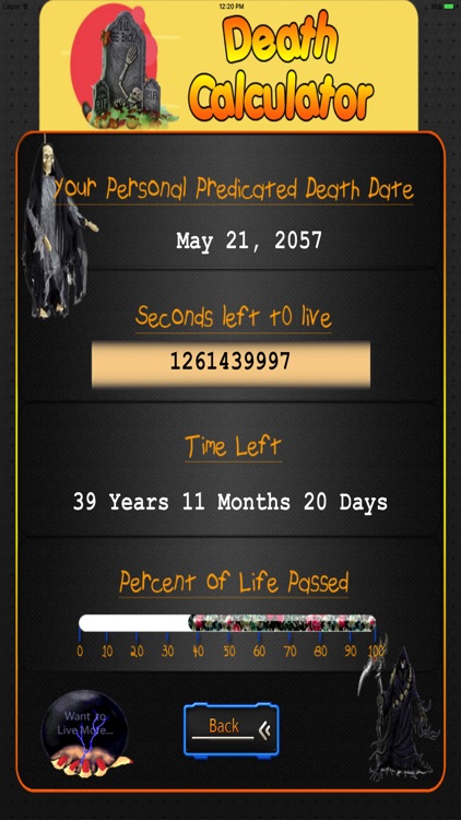 Death Calculator HD screenshot-3
