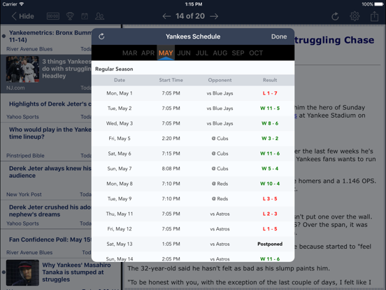 New York Baseball - Yankees iPad screenshot 4 - Sports app