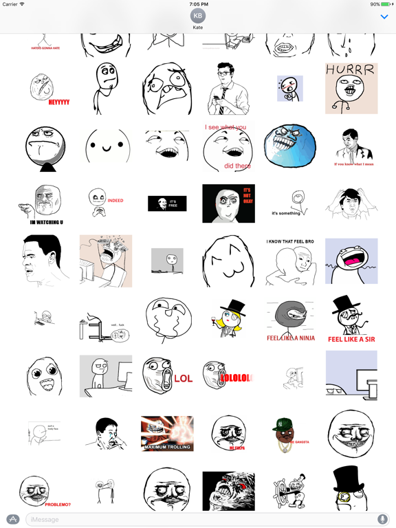 Screenshot #6 pour Meme Faces - Stickers for iMessage