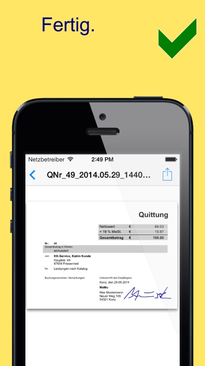 Quittung Lite - Der Quittungsblock. screenshot-4