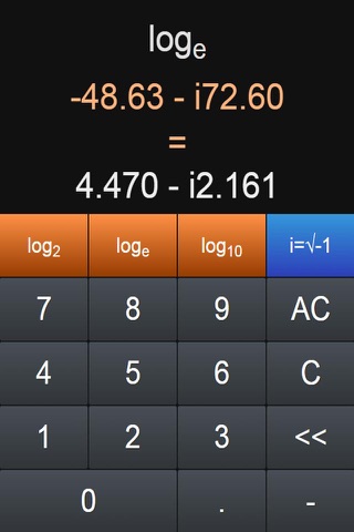 Complex Log - logarithm calc for complex numbers screenshot 2