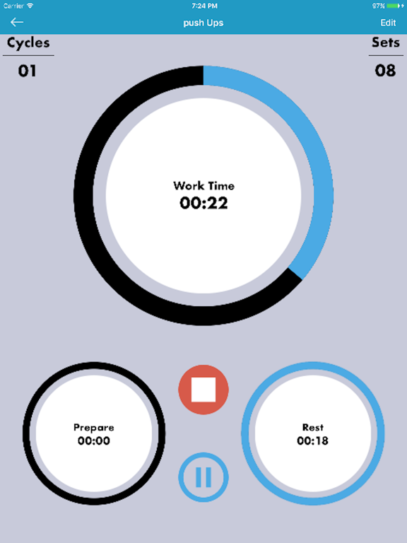 Screenshot #5 pour Seconds Interval Timer for TABATA & HIIT Training