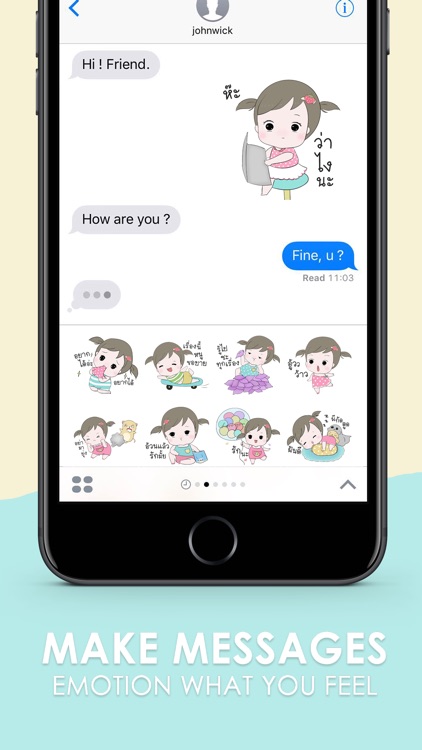 Jeejee Funlam Stickers for iMessage