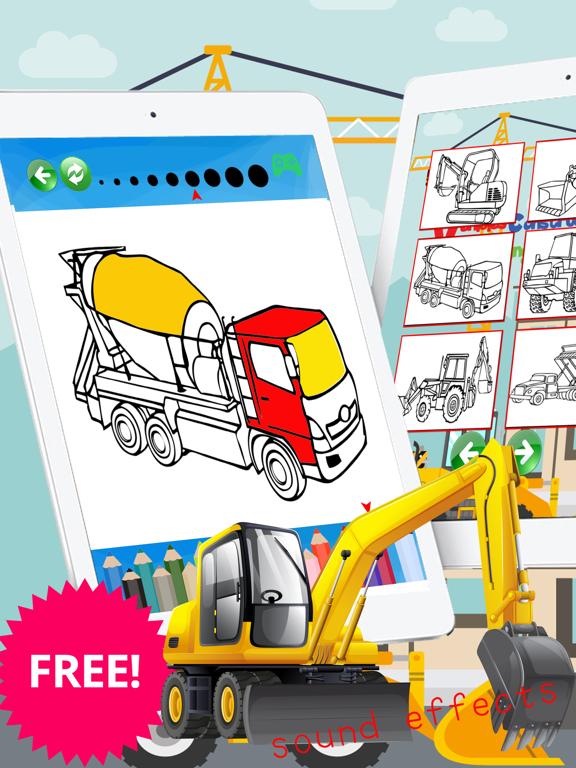 Screenshot #4 pour Véhicules de construction jeu de coloriage livre p
