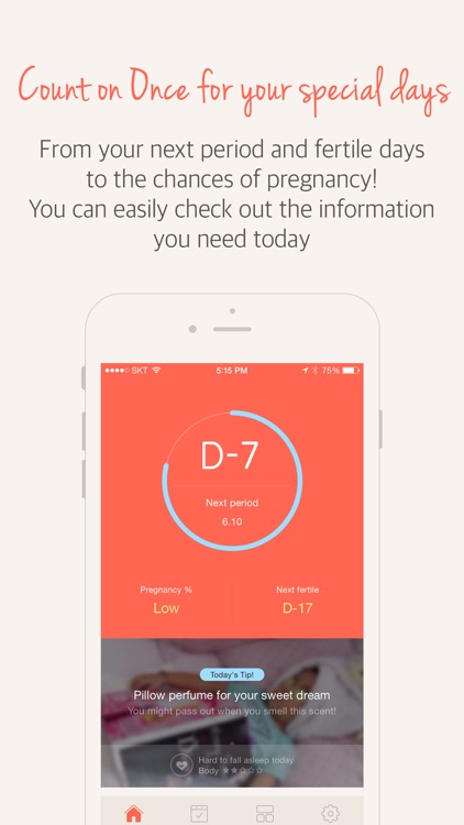 Once(A special period tracker) screenshot-0