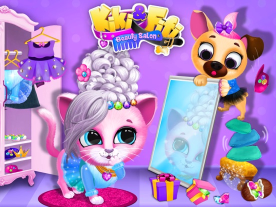 Kiki & Fifi Pet Beauty Salon - No Ads iPad app afbeelding 1