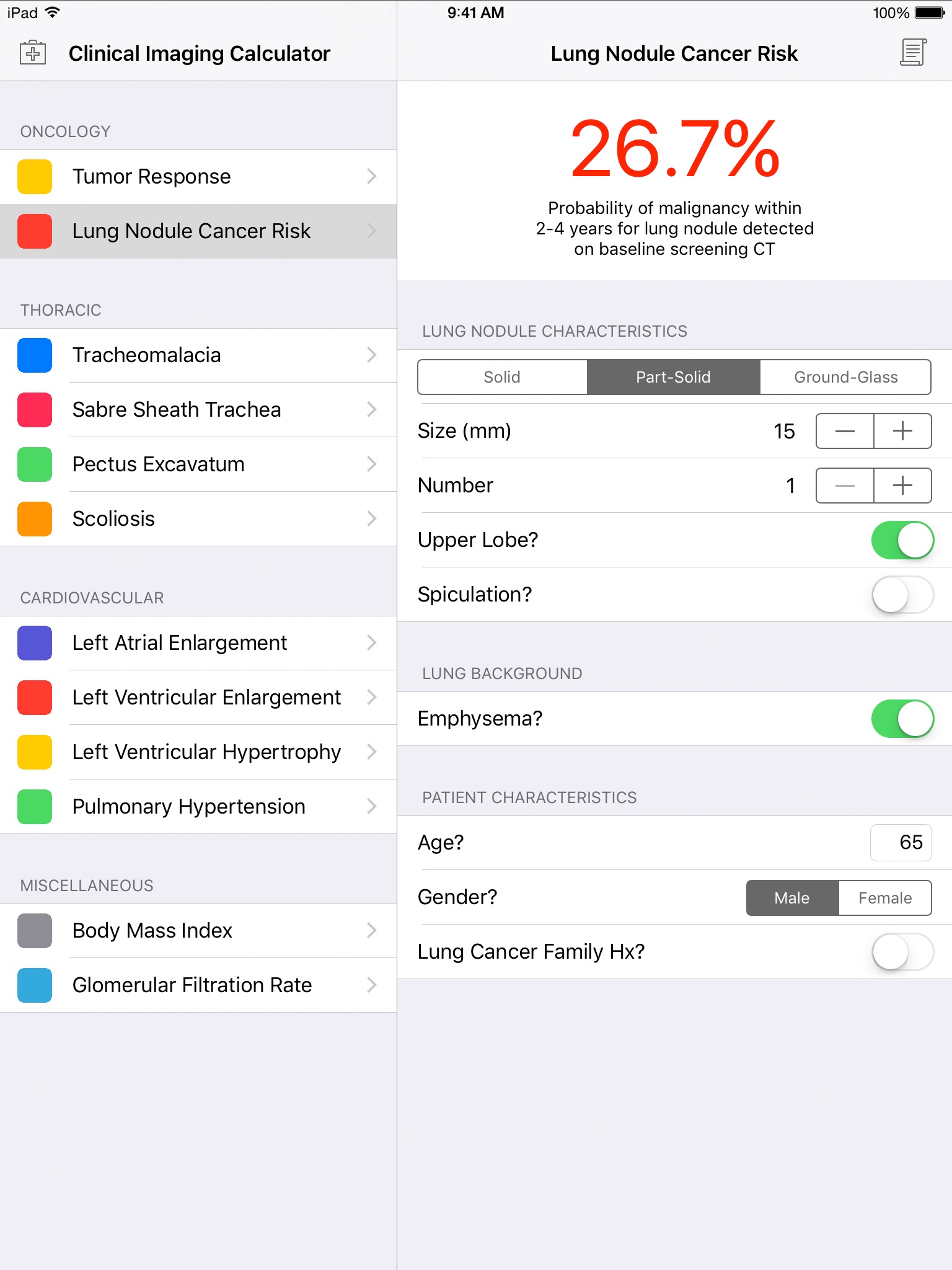 Clinical Imaging Calculator screenshot 2