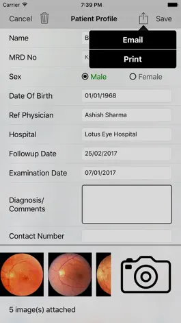 Game screenshot MII Ret Cam Pro-Patient Pofile apk