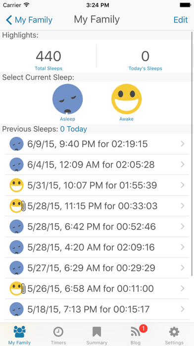 Basic Baby Sleeps - log, track and chart sleeping screenshot 3