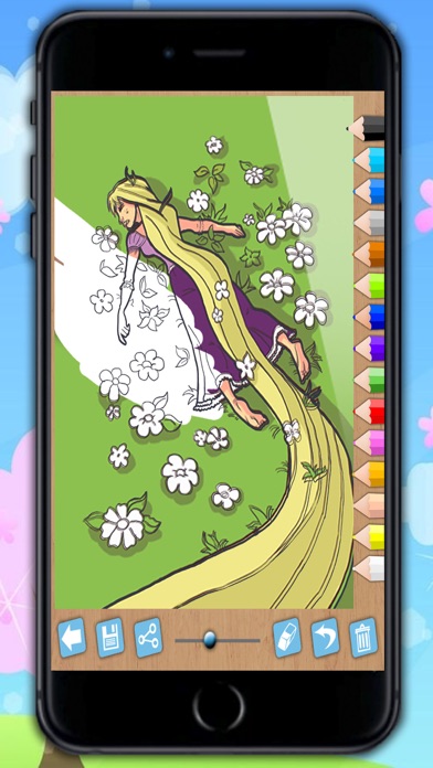 Screenshot #2 pour Peinture Rapunzel - princesses coloration jeu