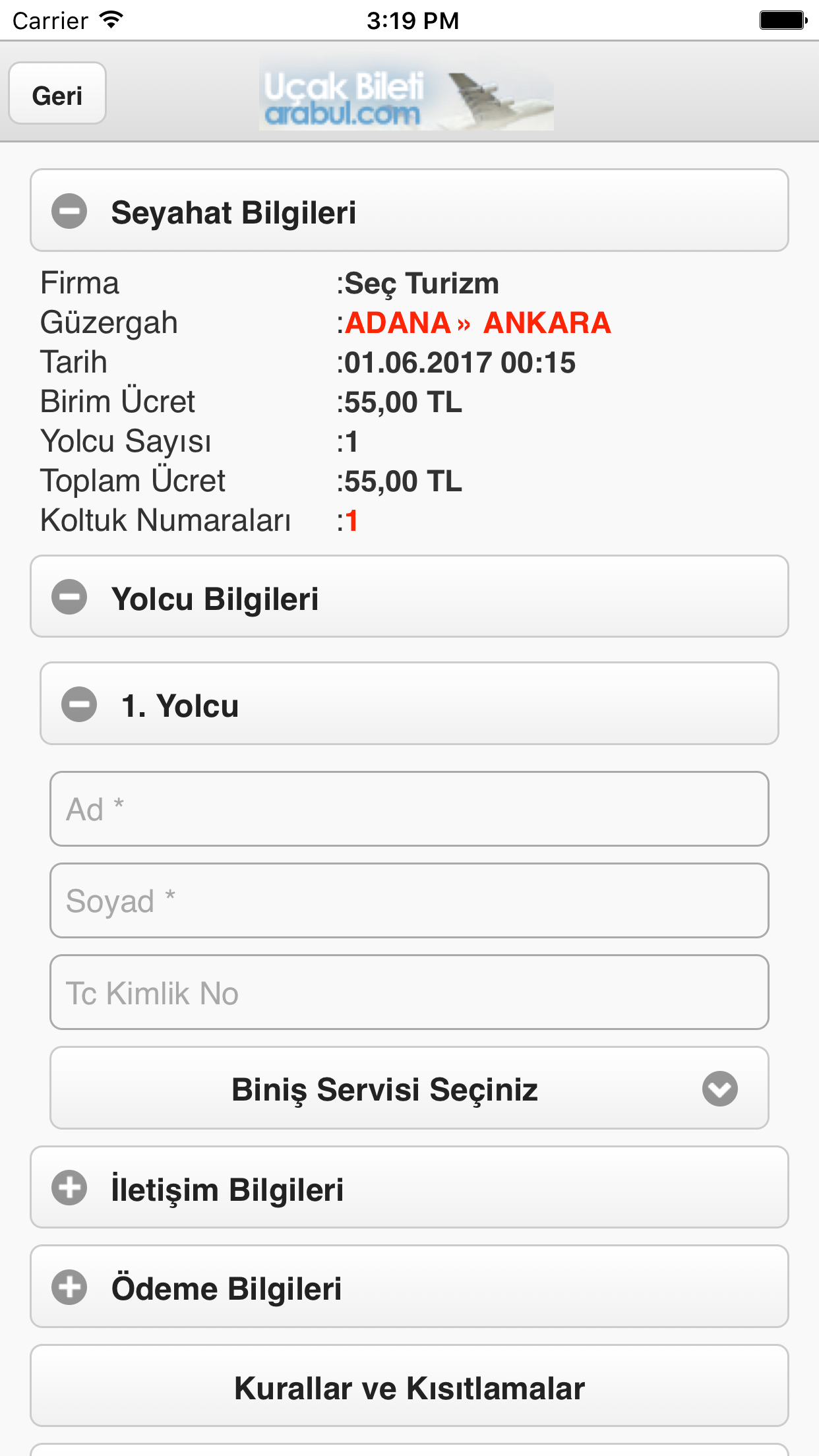 Uçak Bileti Karşılaştır screenshot 5