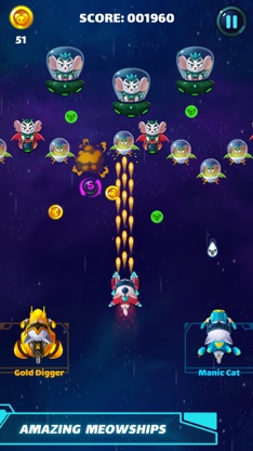 Cat Shooter: Space Attack screenshot 3