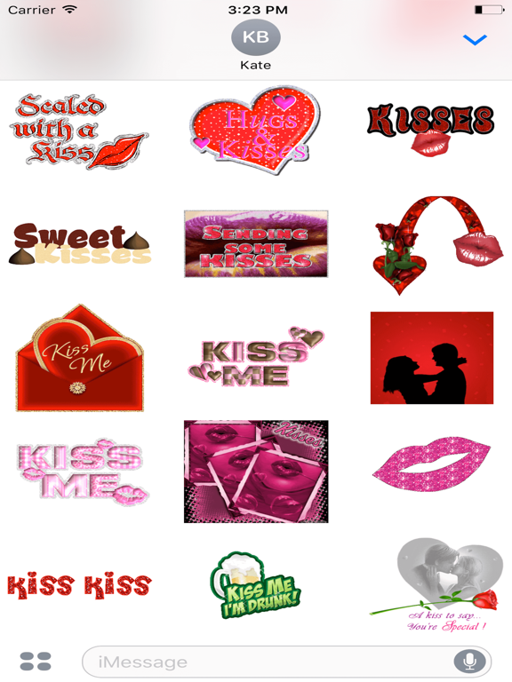 Screenshot #6 pour Animated Love & Kiss Stickers