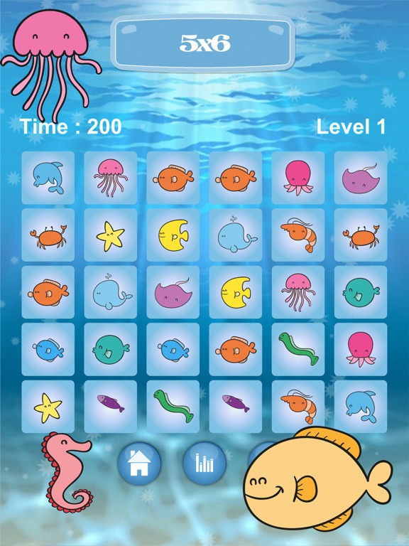 Screenshot #4 pour Ocean match Puzzle Trouver les paires pour enfants
