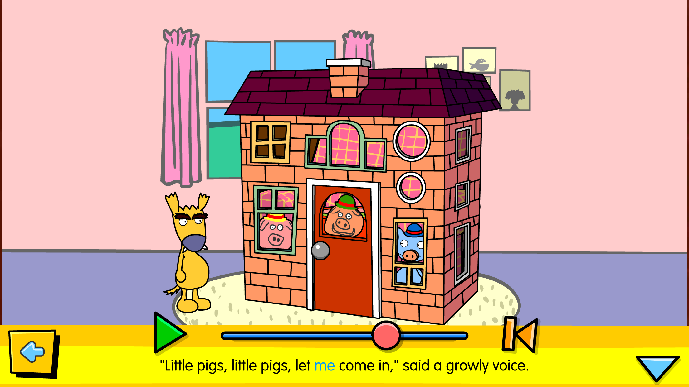 The Three Little Pigs presented by Dog and Cat