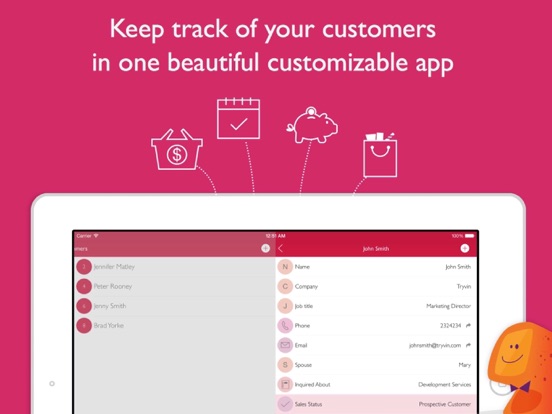 Customers+ Clients & Sales Small Business Manager iPad screenshot