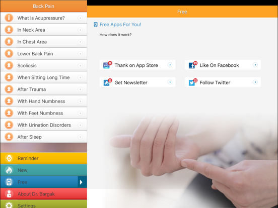 NO Back Pain - Instant Acupressure Self-Treatment! iPad screenshot
