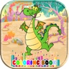 Dragon coloring book for kids toddlers and baby