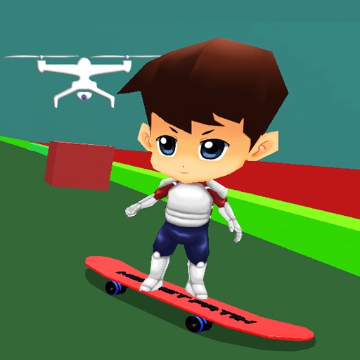 Cool skateboard game for kids: Drone Skateboarding icon