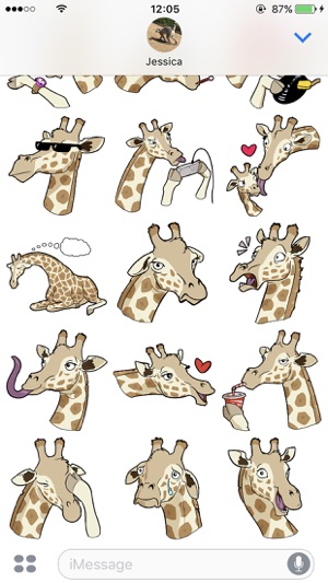 Ginny Giraffe: Animal Sticker Pack(圖4)-速報App