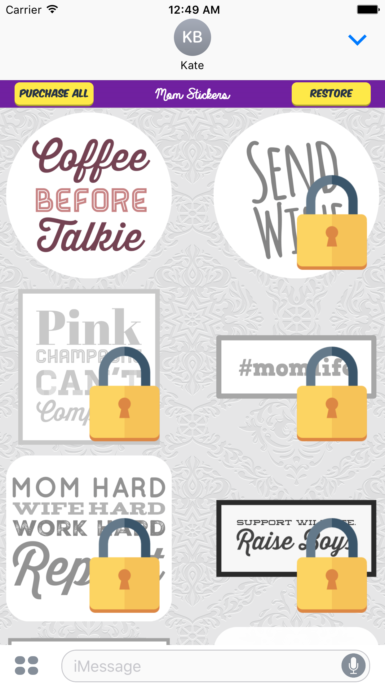 Mom Stickers for iMessage