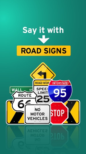 100+ Glossy Road Signs Sticker Pack(圖1)-速報App