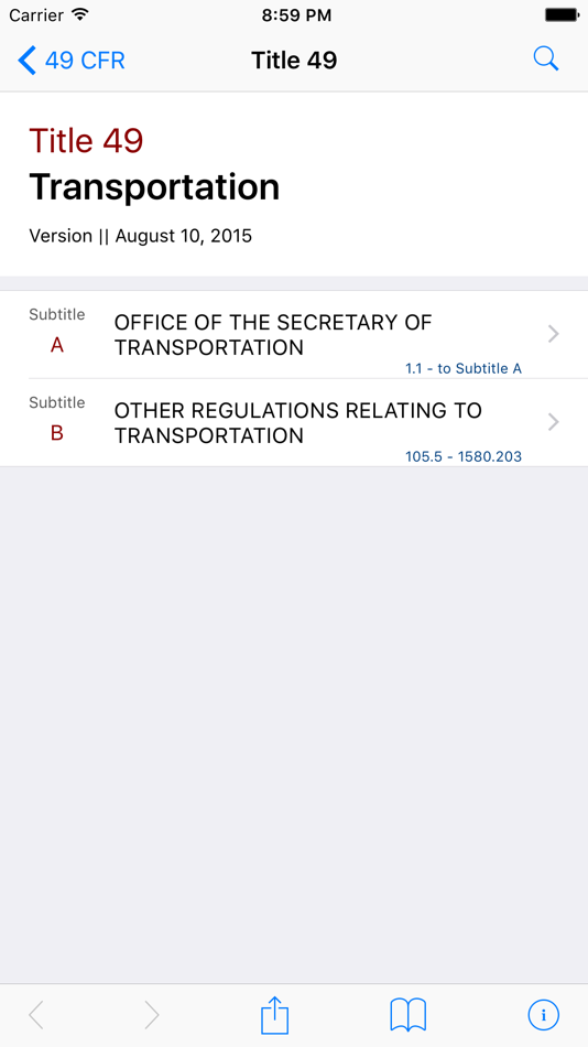 49 CFR - Transportation (LawStack Series) - 8.533.20170611 - (iOS)