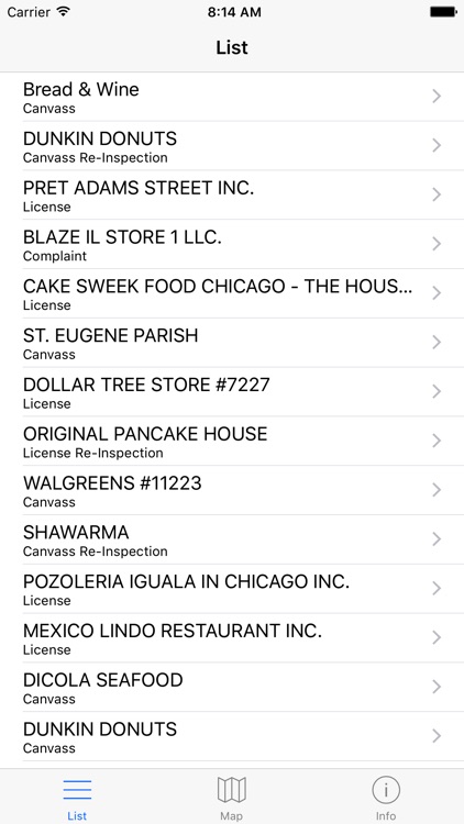 Chicago Food Inspections - Restaurant Insp. Scores screenshot-3