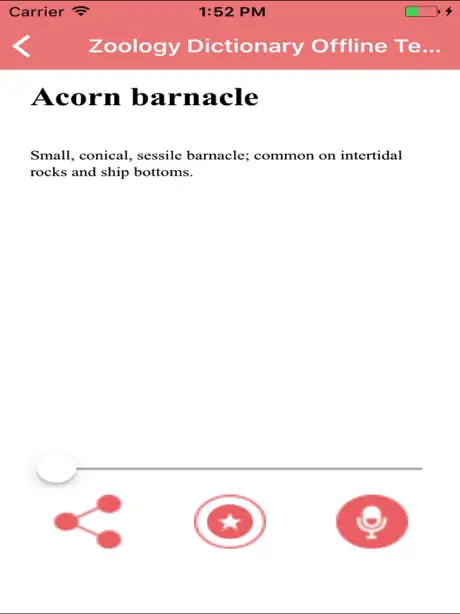 Zoology Dictionary Terms Concepts