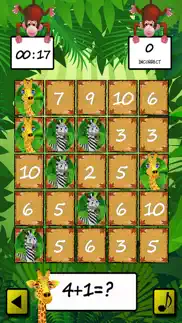 jungle math bingo iphone screenshot 2