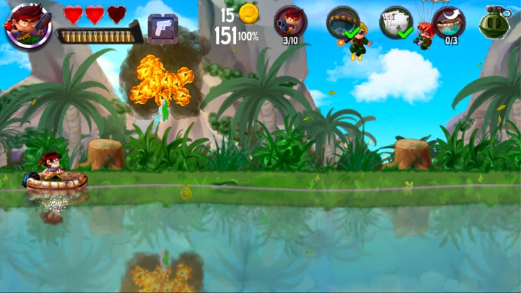 Commando Battleship Shooting Boat Racing Game 2D