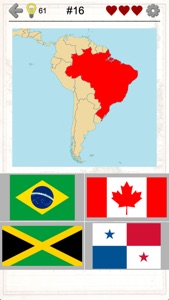 American Countries and Caribbean: Flags, Maps Quiz screenshot #1 for iPhone