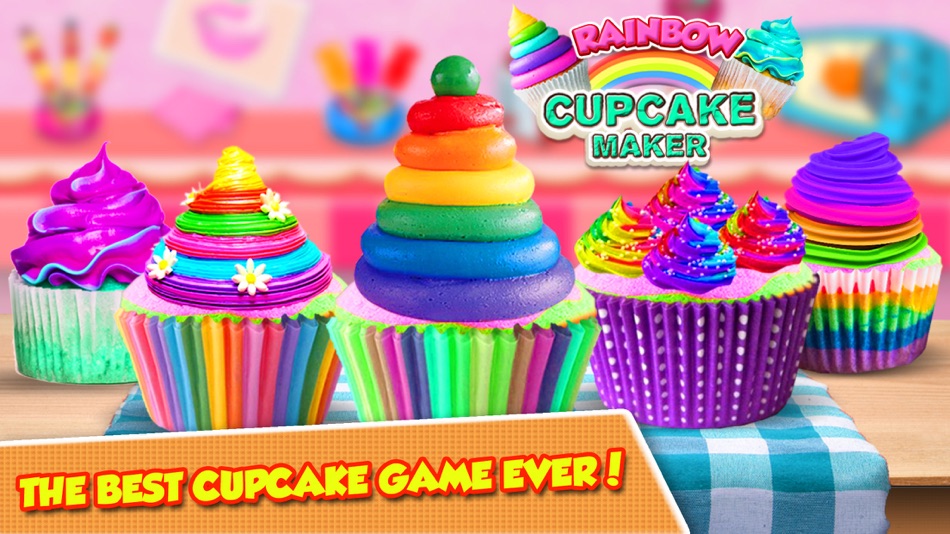 Cooking Colorful Cupcakes Game! Rainbow Desserts - 1.0 - (iOS)