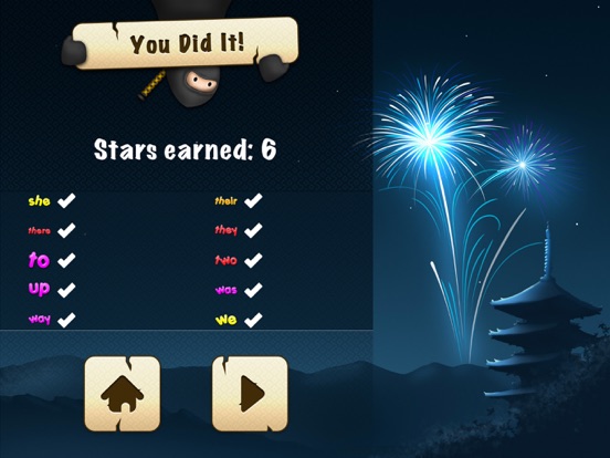 Fry Words Ninja - Reading Game iPad screenshot 4 - Education app