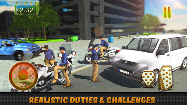 警车摩托车追逐 - 真正的警察城市驱动 screenshot 5