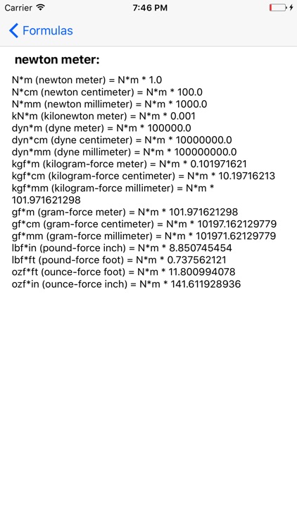 Gram force clearance centimeter