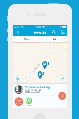 evway - EMSP ricarica EV screenshot 2