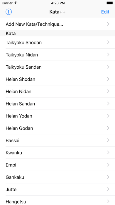 Kata++ iPhone screenshot 1 - Sports app