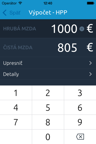 Mzdová kalkulačka screenshot 3