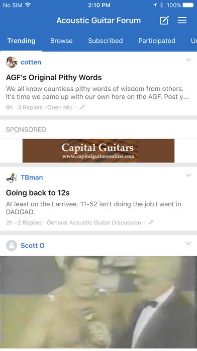 Screenshot #3 pour Acoustic Guitar Forum