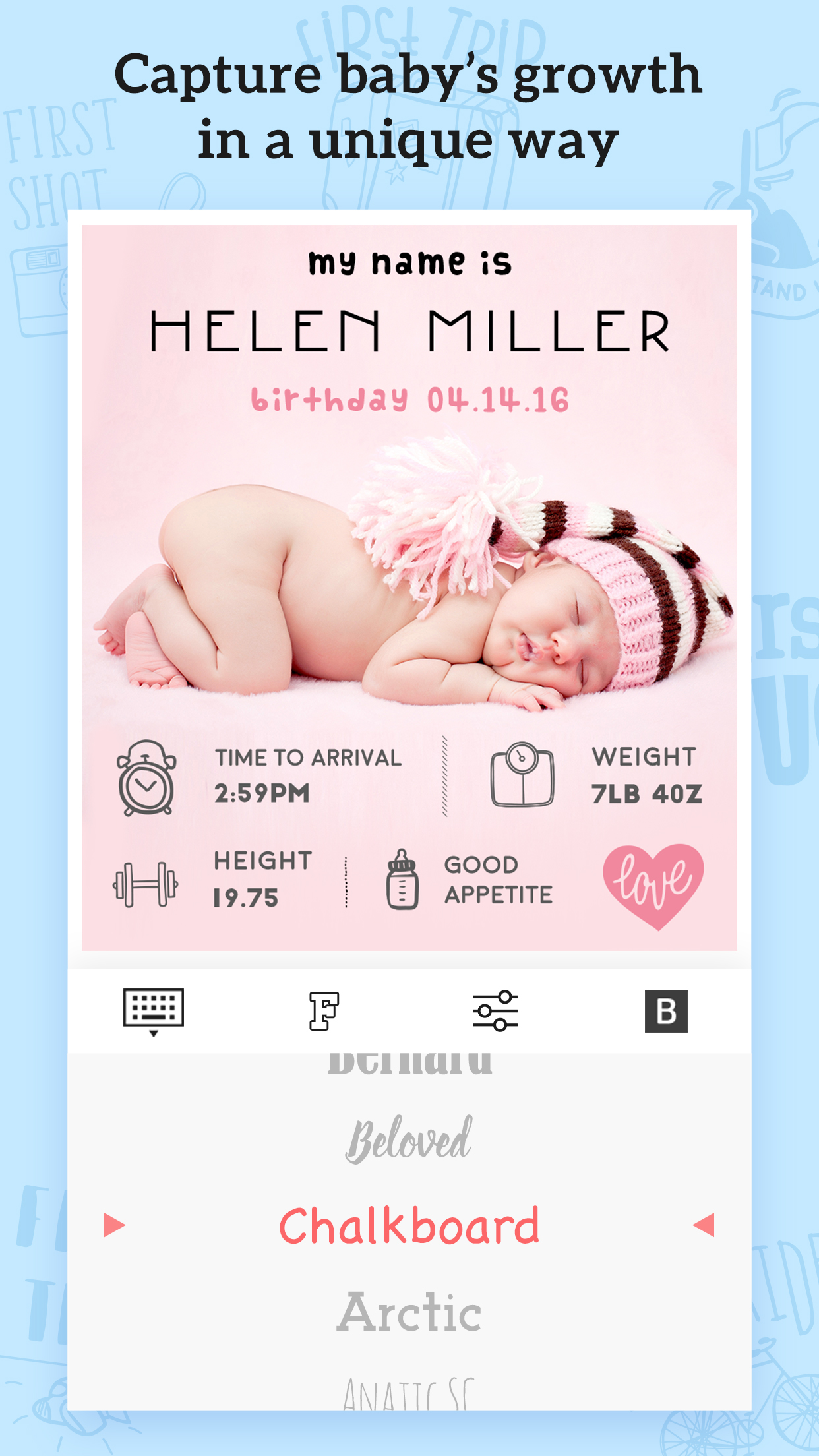 Baby Photos – Add Text, Caption&Sticker to Picture screenshot 3