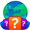 Geography quiz world countries, flags and capitals icon