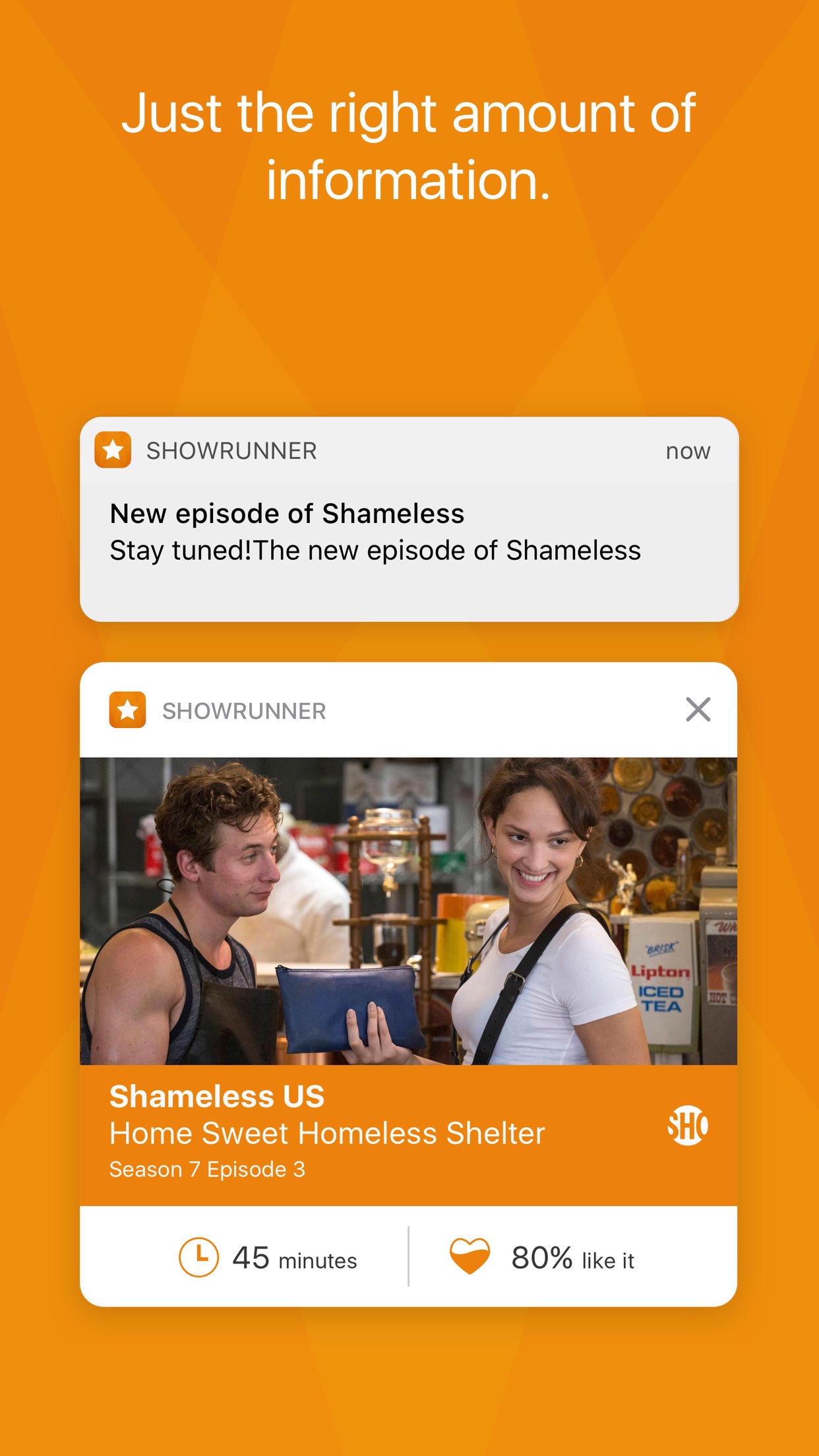 Screenshot do app Showrunner - The smart way to track TV Shows