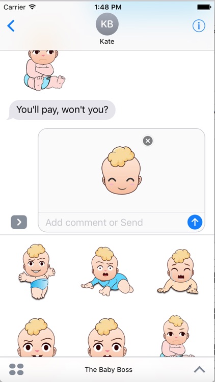 Cute Baby Emoji & Sticker Pack for Chatting