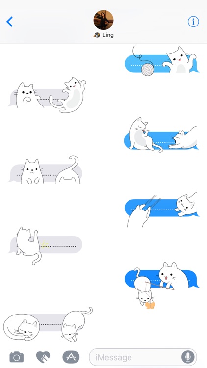 Yuki Neko - Kitty Cat Fun Pet Stickers screenshot-3