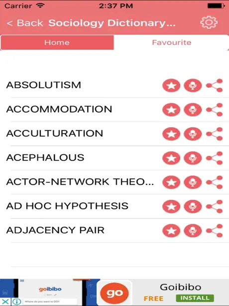 Sociology Dictionary Terms Definitions