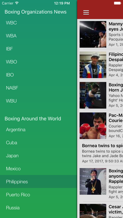 Screenshot #1 pour Boxing News Now - Schedules & Latest Results