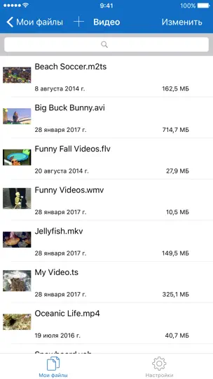 Скриншот Файловый Менеджер на iPhone 3