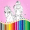 Princess Coloring Book Draw Paint for Kids & Adult