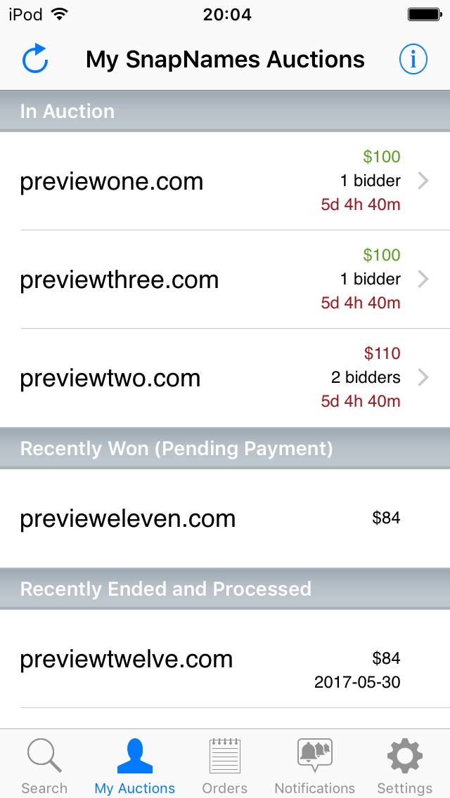 iPhone screenshot
